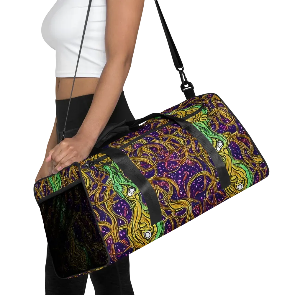 Violet Gilded Maze on Duffle Bag — Front