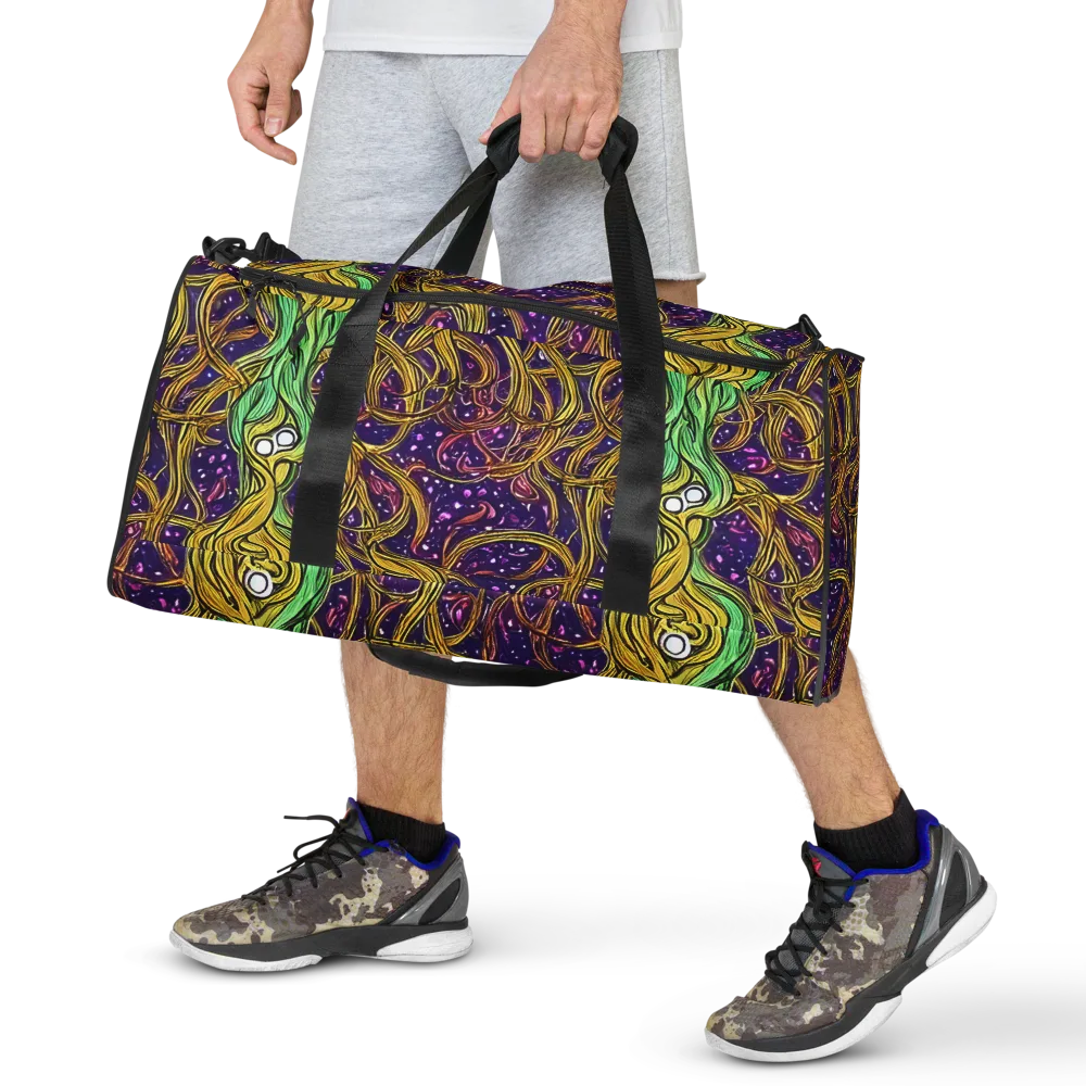 Violet Gilded Maze on Duffle Bag — Front