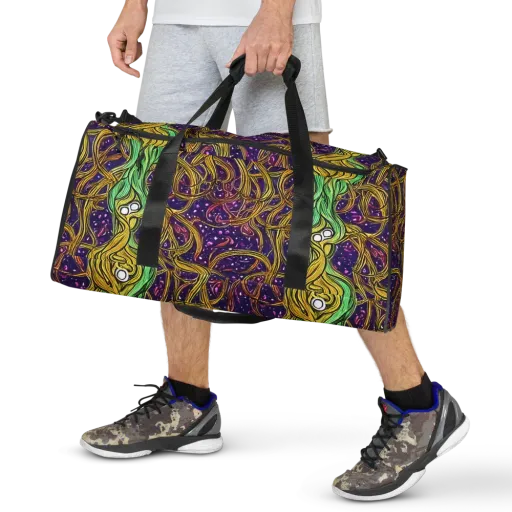 Violet Gilded Maze on a Duffle Bag