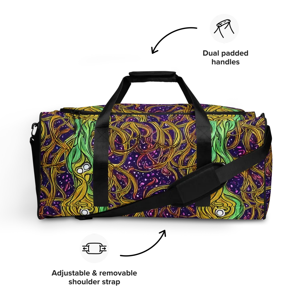Violet Gilded Maze on Duffle Bag — Front