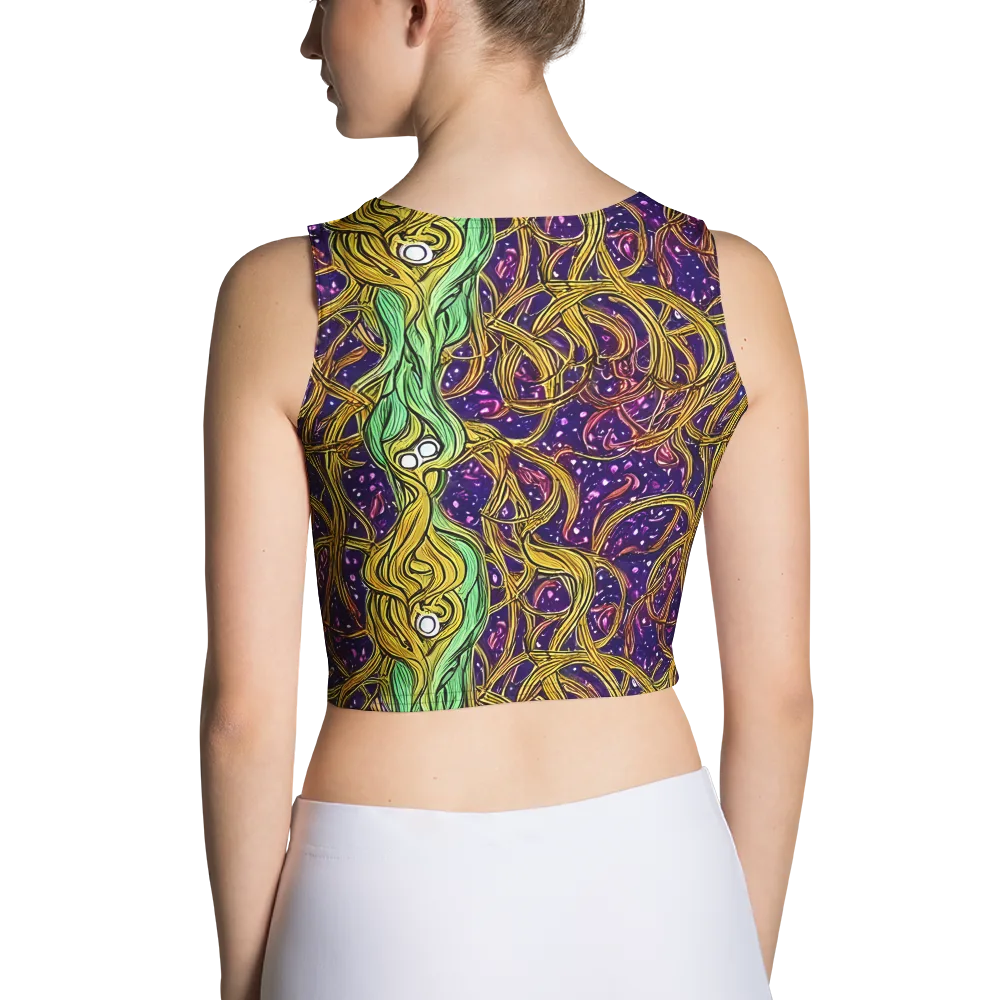 Violet Gilded Maze on Crop Top — Back