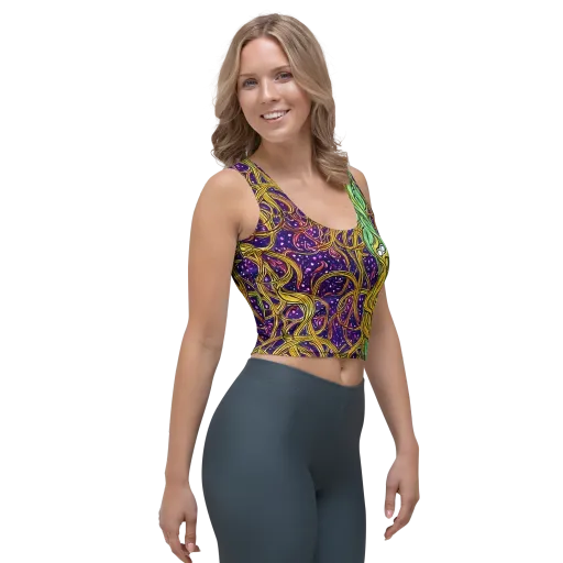 Violet Gilded Maze on a Crop Top