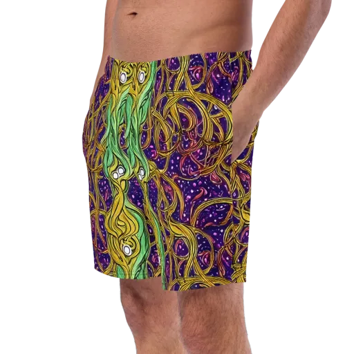 Violet Gilded Maze on a Swim Trunks