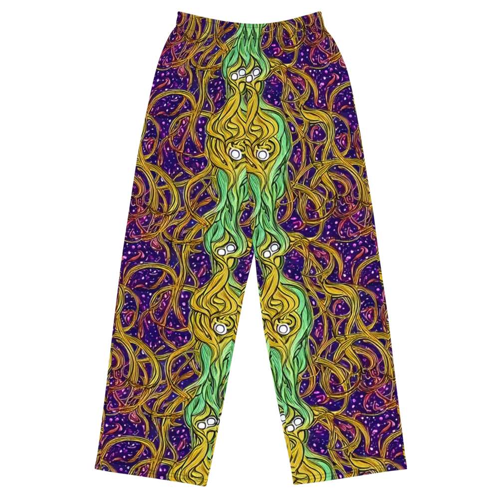 Violet Gilded Maze on Wide-Leg Pants — Front
