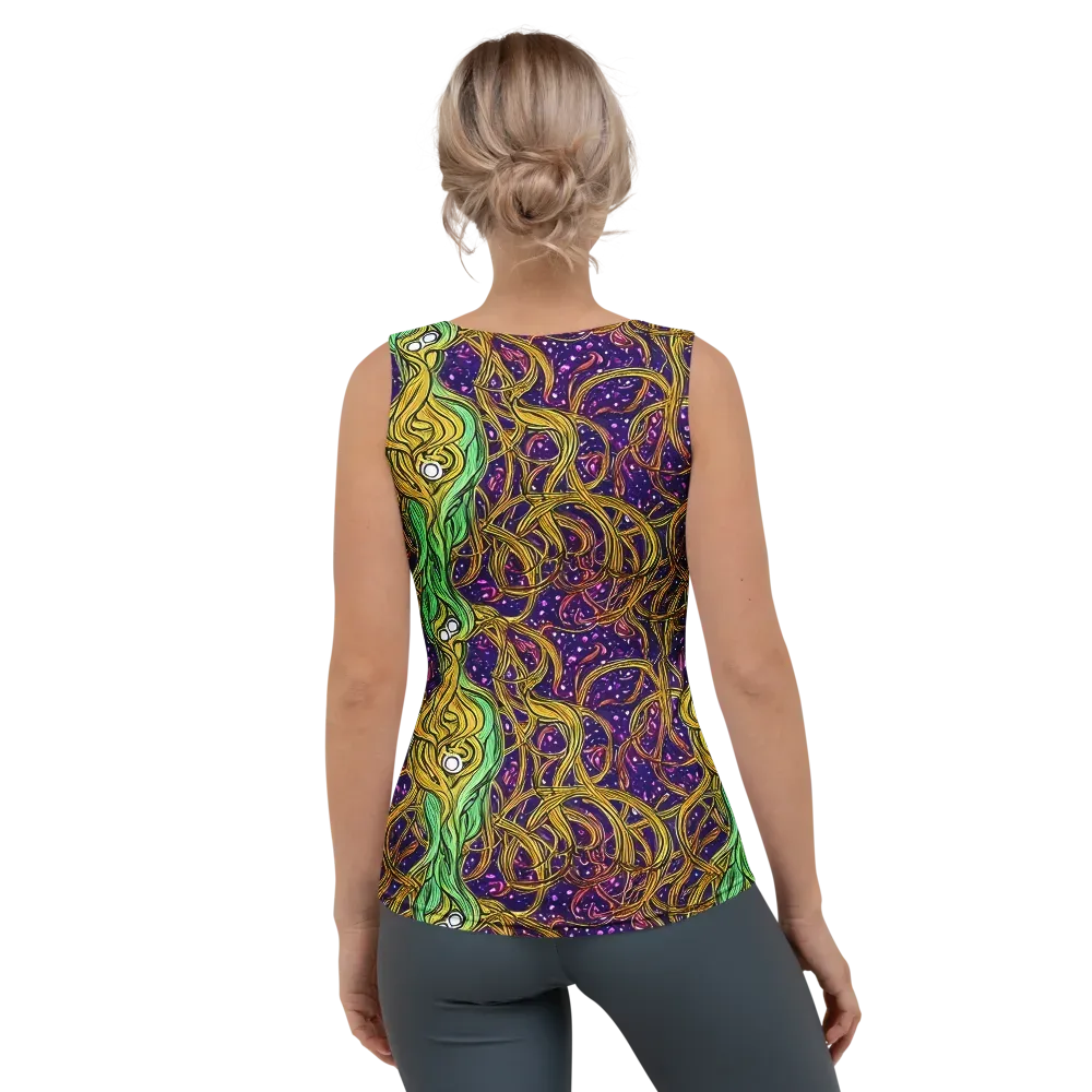 Violet Gilded Maze on Women's Tank Top — Back