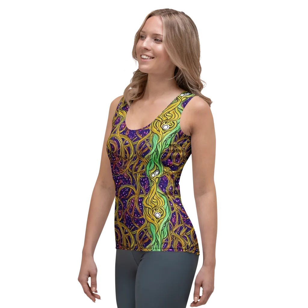 Violet Gilded Maze on Women's Tank Top — Left Front