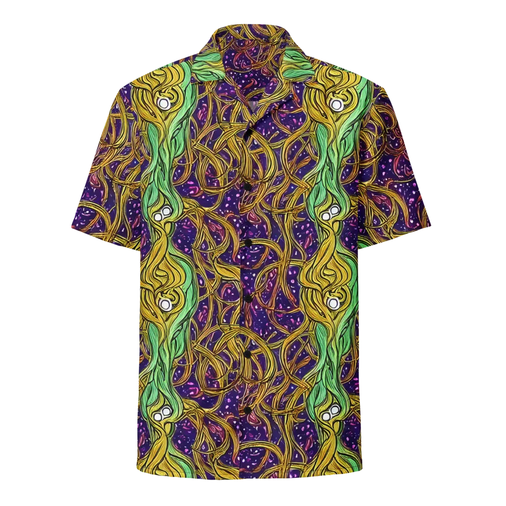Violet Gilded Maze on Button Shirt — Front