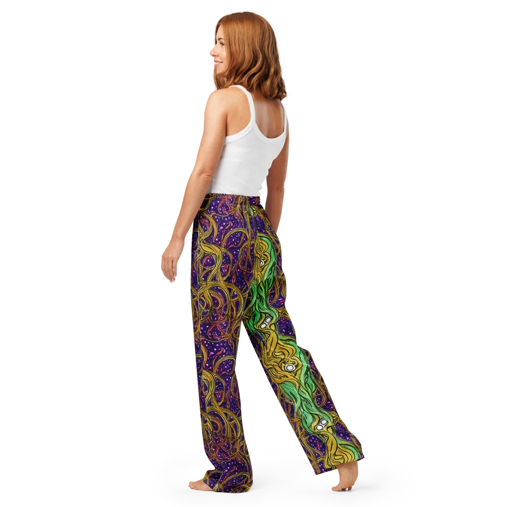 Violet Gilded Maze on Women's Pajama Pants — Back