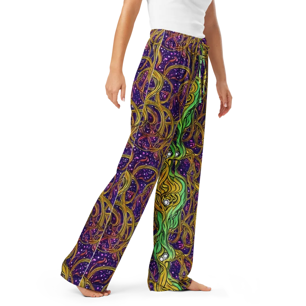 Violet Gilded Maze on Women's Pajama Pants — Right Front