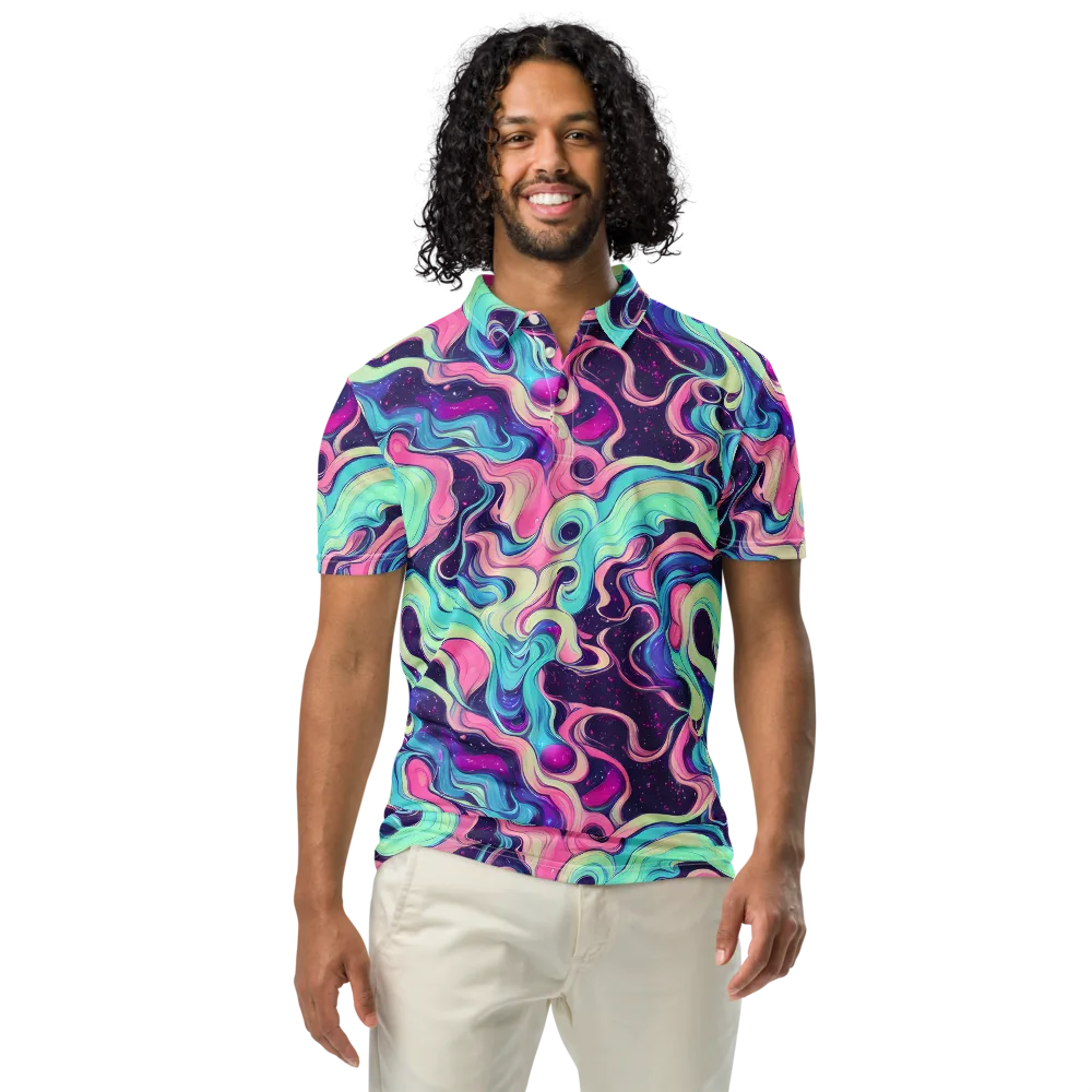 Nova Flow on Men's Slim Fit Polo Shirt — Front