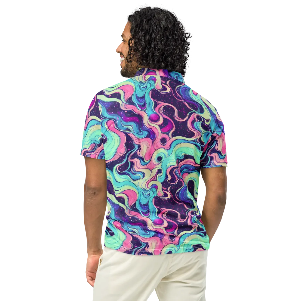 Nova Flow on Men's Slim Fit Polo Shirt — Back