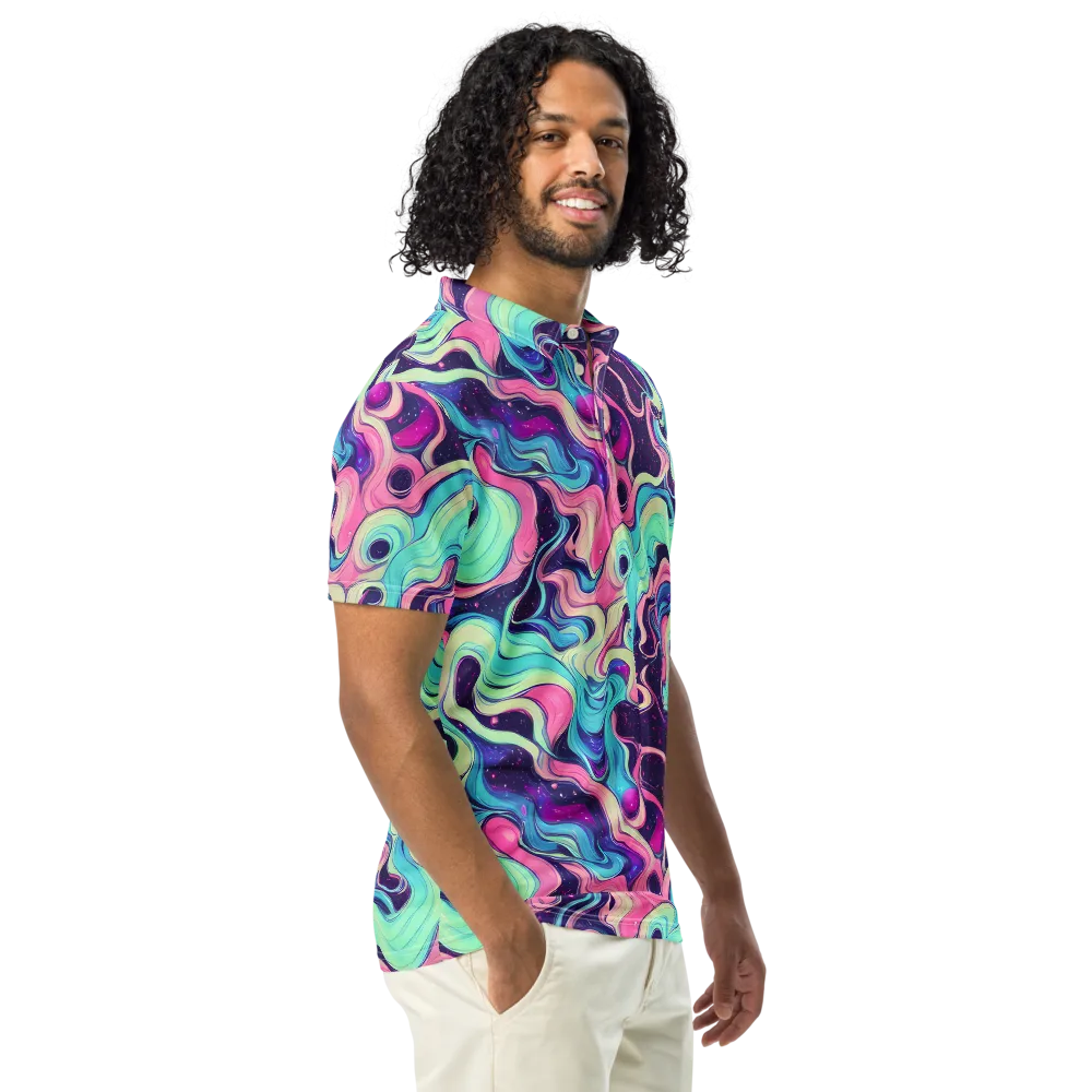 Nova Flow on Men's Slim Fit Polo Shirt — Right Front
