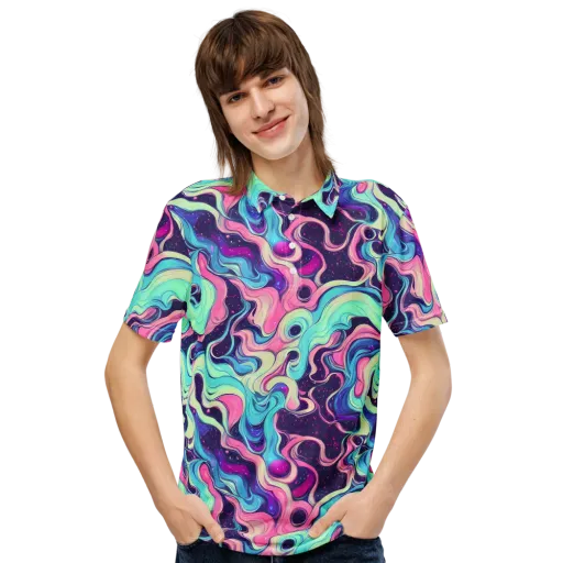 Nova Flow on a Men's Slim Fit Polo Shirt