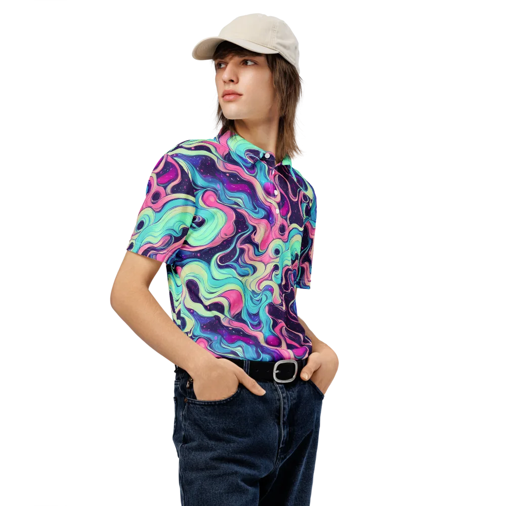 Nova Flow on Men's Slim Fit Polo Shirt — Right Front