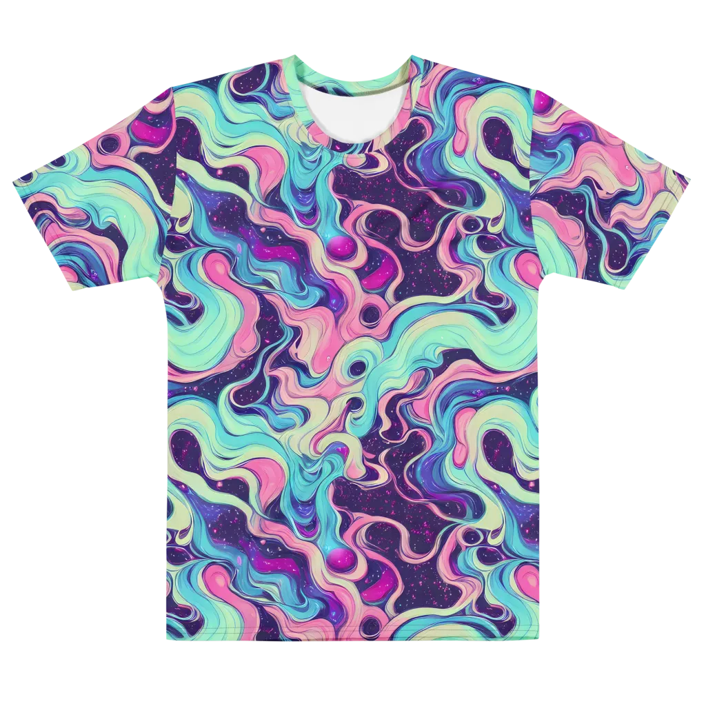 Nova Flow on Men's Cotton Crew Neck T-Shirt — Front