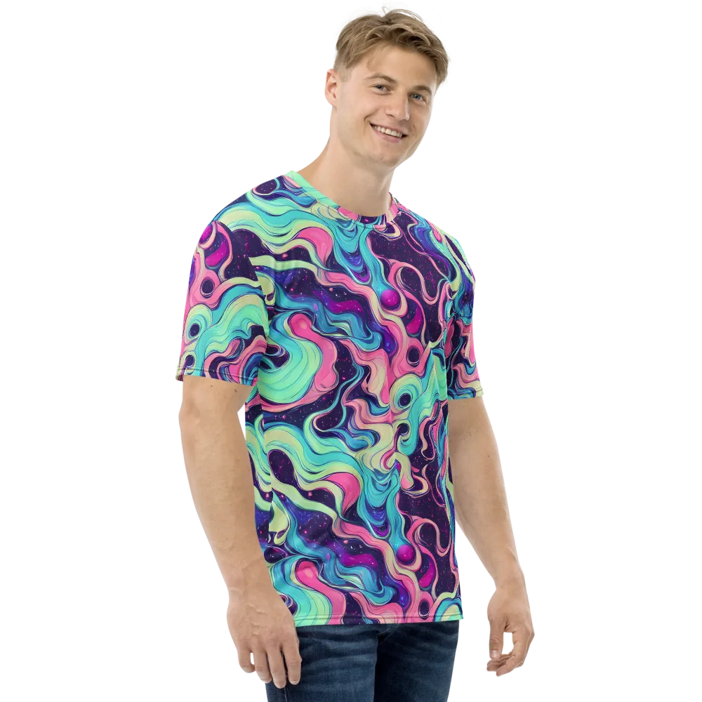 Nova Flow on Men's Crew Neck T-Shirt — Right