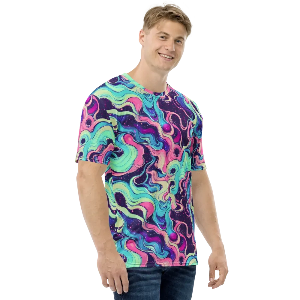 Nova Flow on Men's Crew Neck T-Shirt — Right