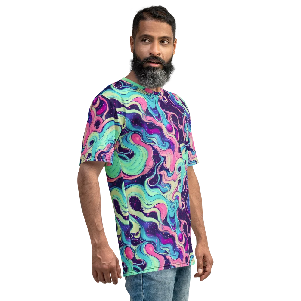 Nova Flow on Men's Crew Neck T-Shirt — Right