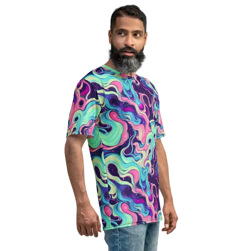 Nova Flow on Men's Crew Neck T-Shirt — Right