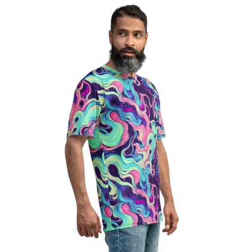 Nova Flow on a Men's Crew Neck T-Shirt