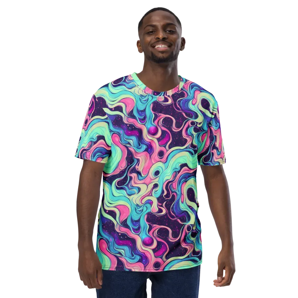 Nova Flow on Men's Crew Neck T-Shirt — Front