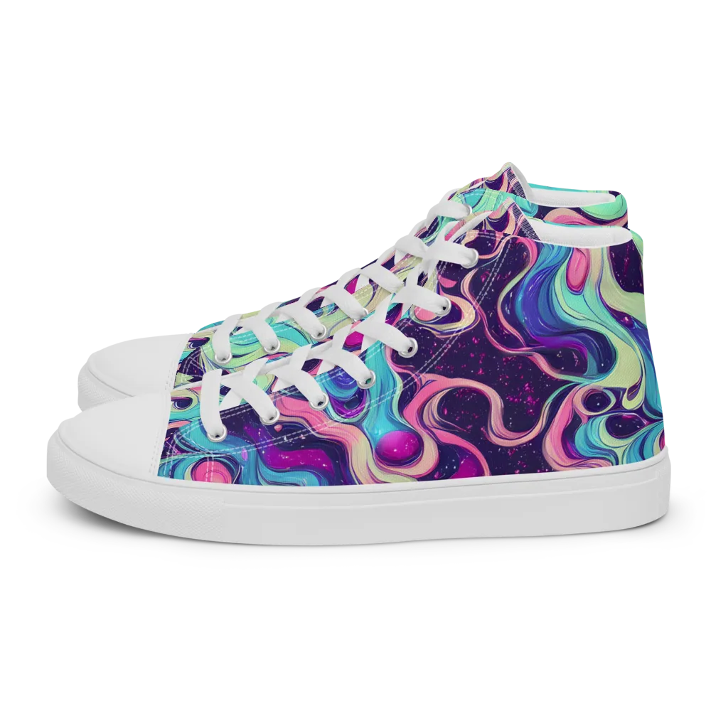 Nova Flow on Men's High Top Canvas Shoes — Left