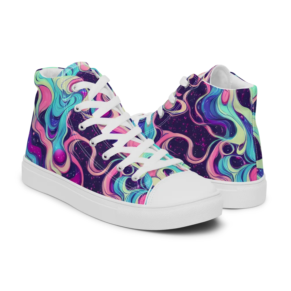 Nova Flow on Men's High Top Canvas Shoes — Right