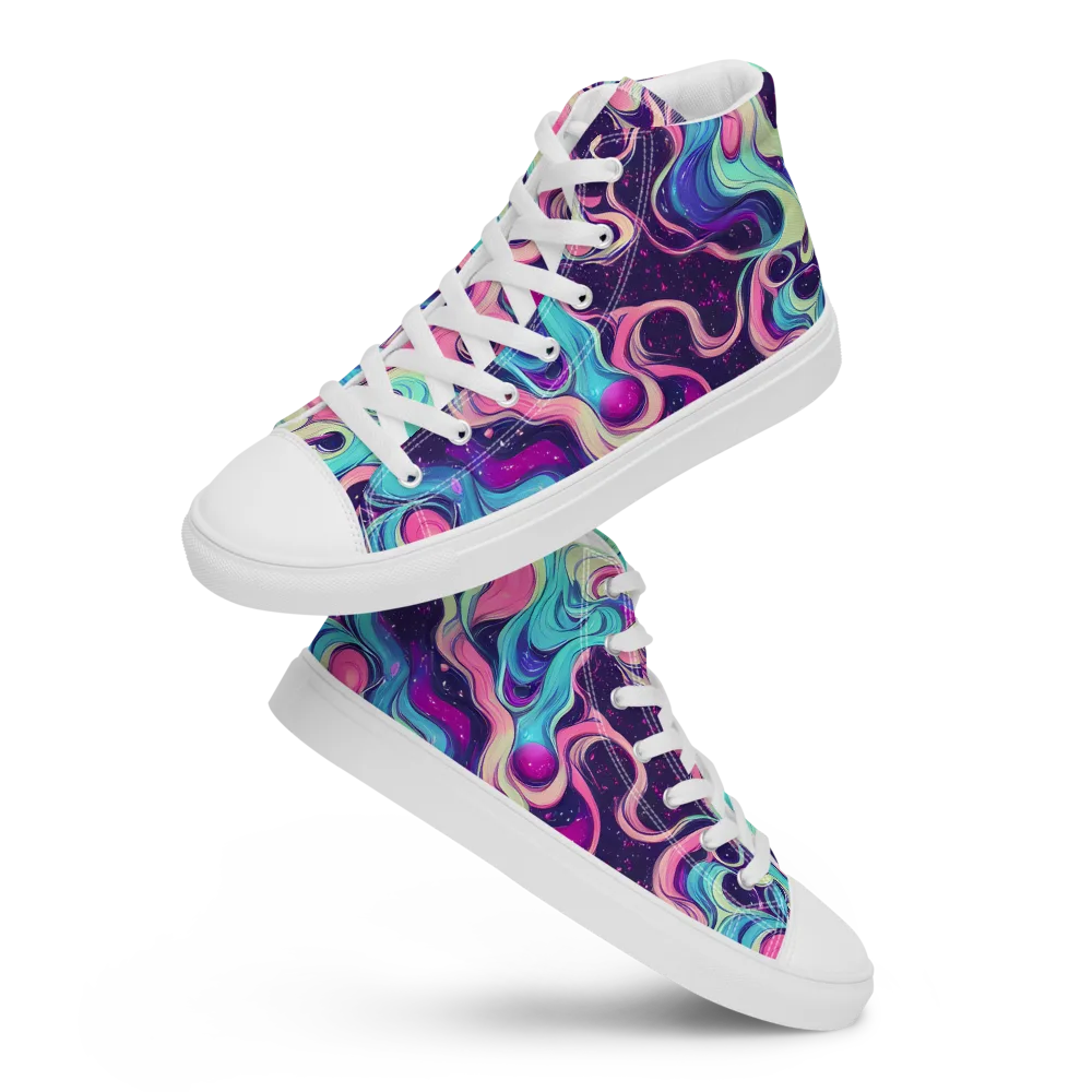 Nova Flow on Men's High Top Canvas Shoes — Front
