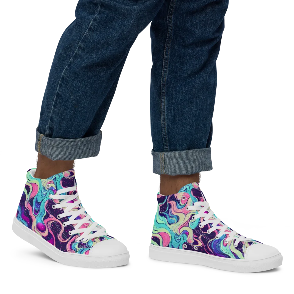 Nova Flow on Men's High Top Canvas Shoes — Right