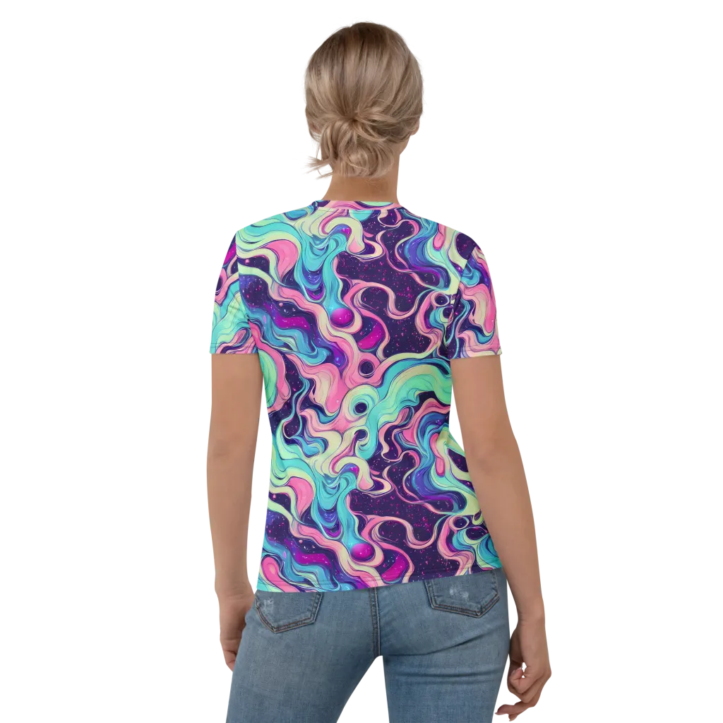 Nova Flow on Women's Crew Neck T-Shirt — Back