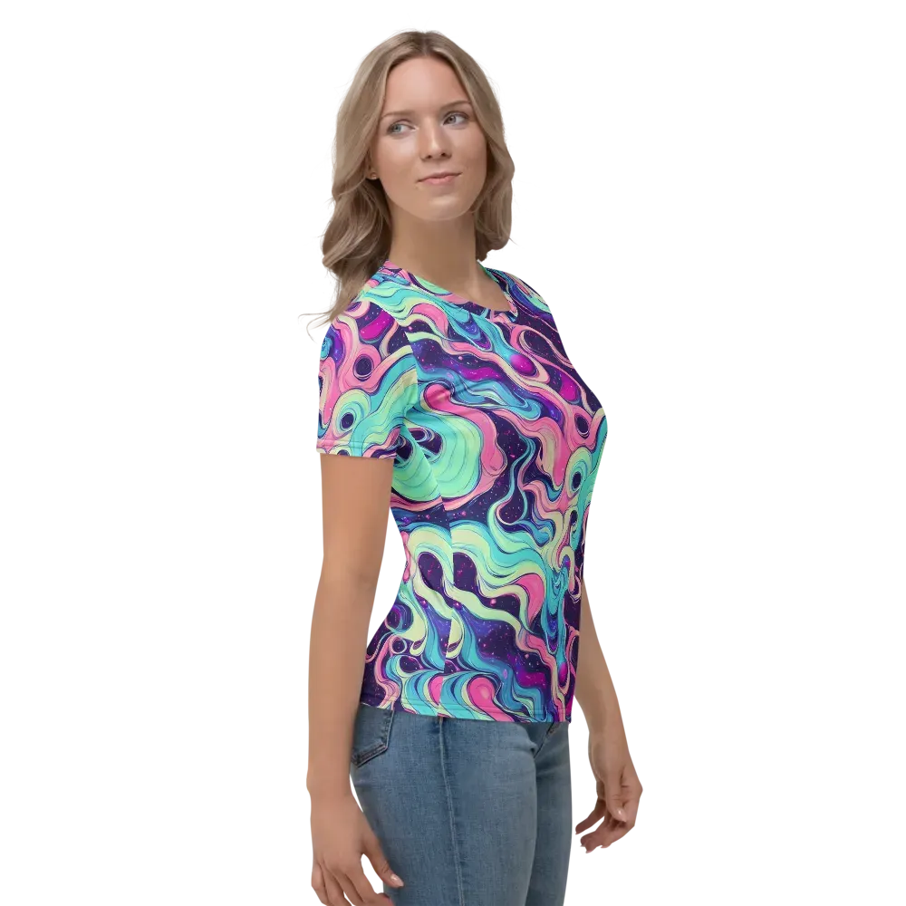 Nova Flow on Women's Crew Neck T-Shirt — Right