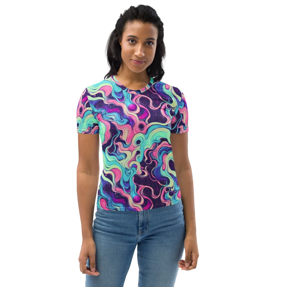 Nova Flow on Women's Crew Neck T-Shirt — Front