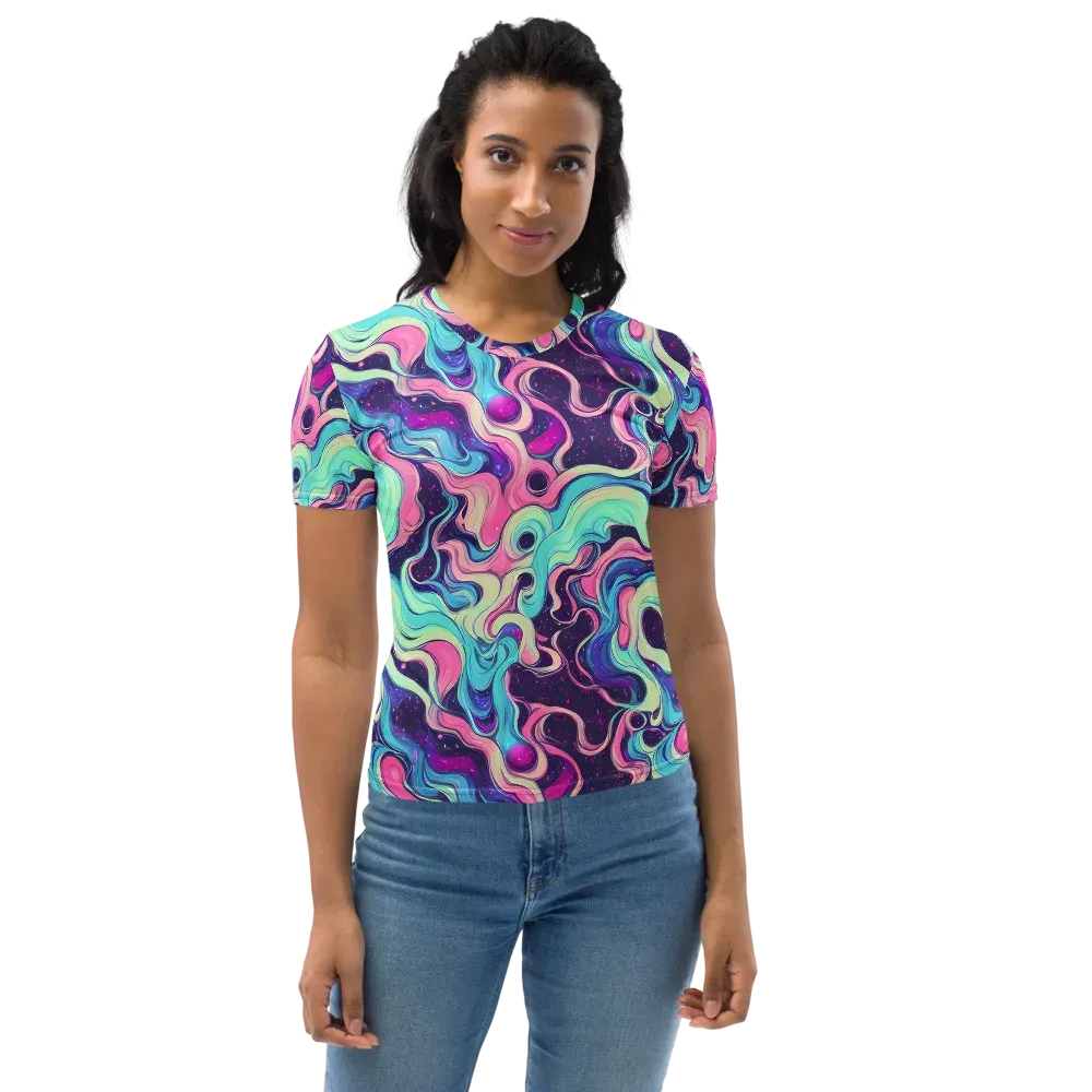 Nova Flow on Women's Crew Neck T-Shirt — Front