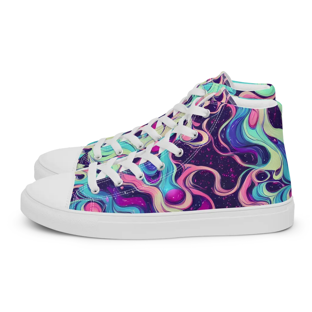 Nova Flow on Women's High Top Canvas Shoes — Left