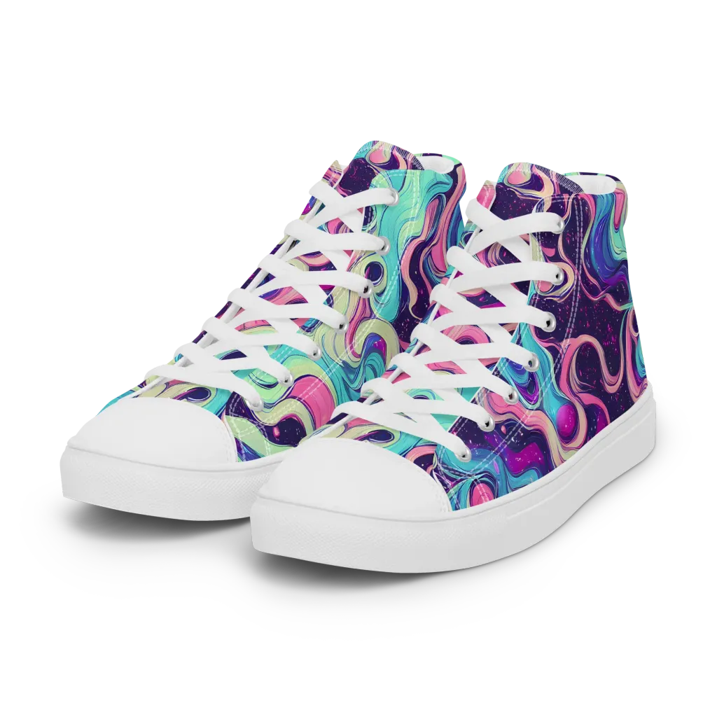 Nova Flow on Women's High Top Canvas Shoes — Left Front