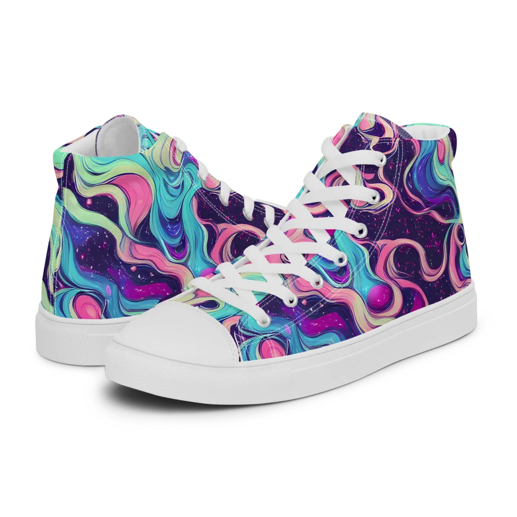 Nova Flow on Women's High Top Canvas Shoes — Left