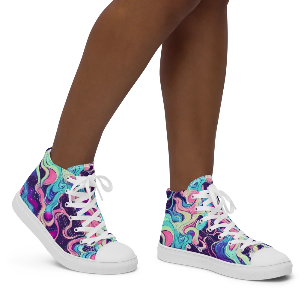 Nova Flow on Women's High Top Canvas Shoes — Right