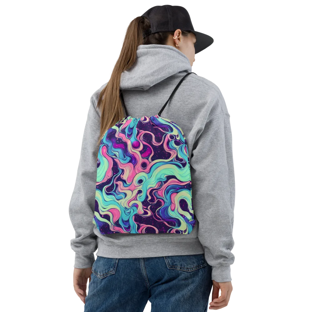 Nova Flow on Drawstring Bag — Front