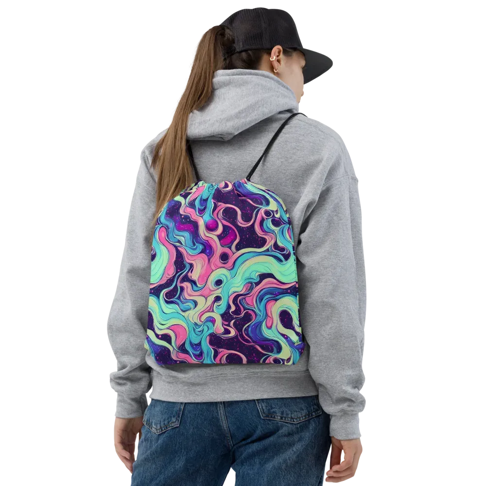 Nova Flow on Drawstring Bag — Front