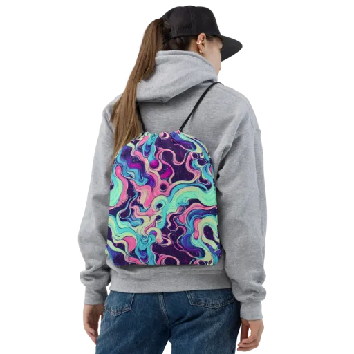 Nova Flow on a Drawstring Bag