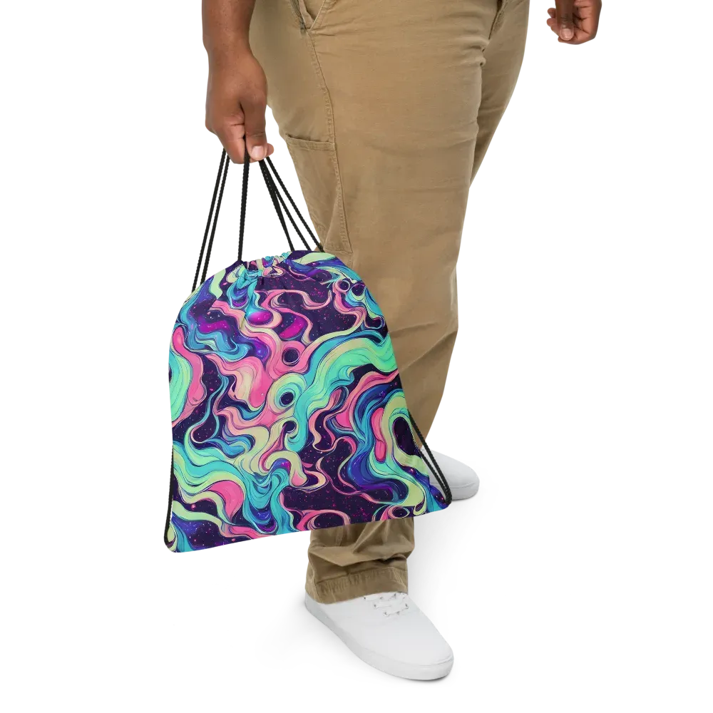 Nova Flow on Drawstring Bag — Front
