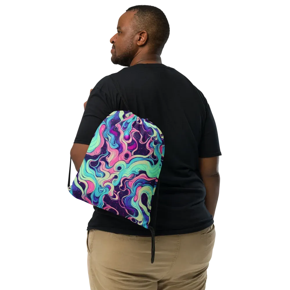 Nova Flow on Drawstring Bag — Front