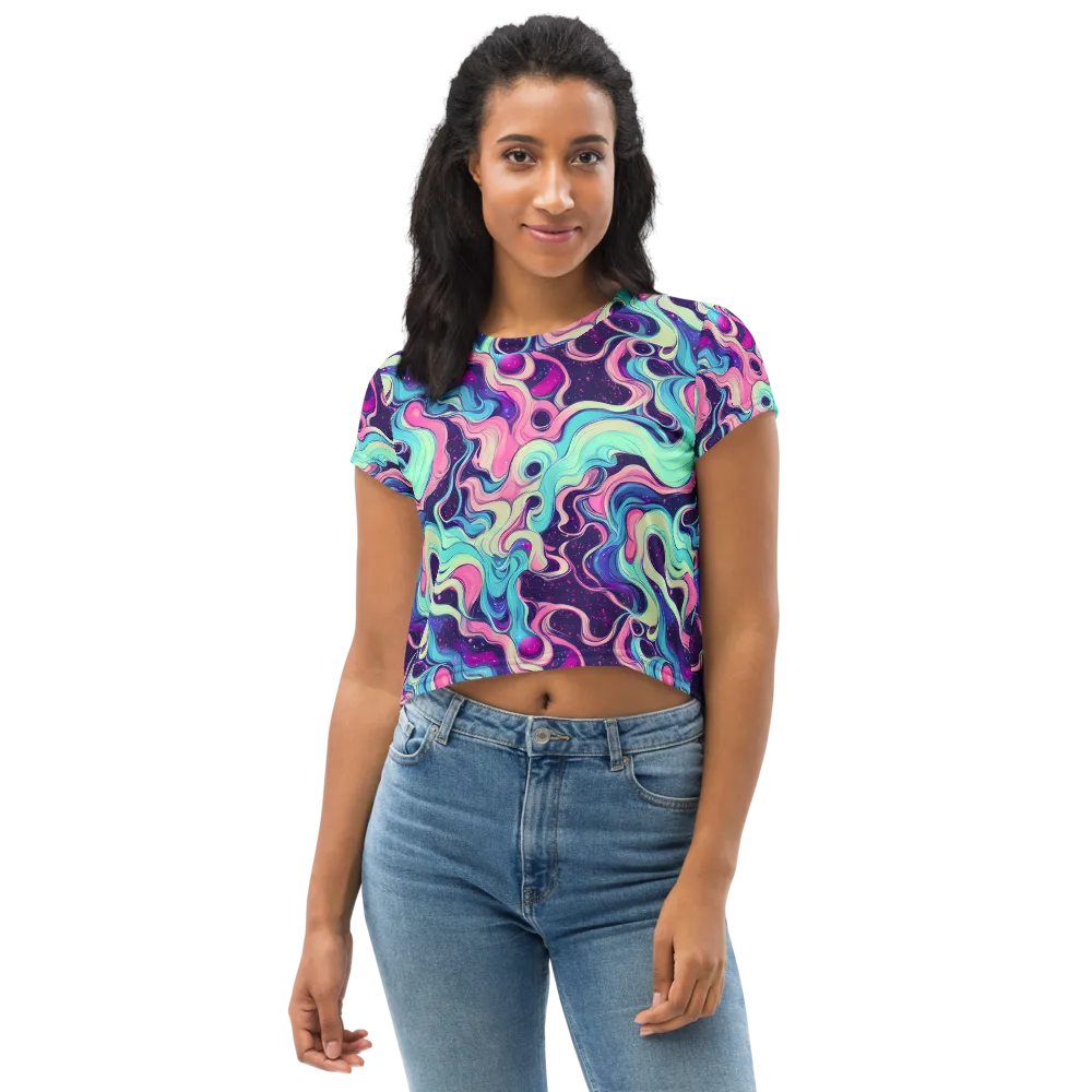 Nova Flow on Crop Tee — Front