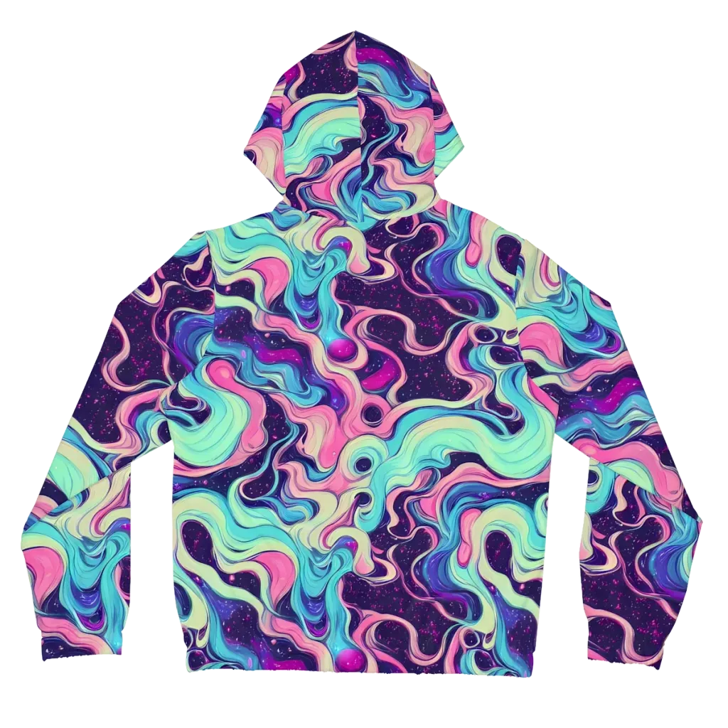 Nova Flow on Women's Full-Zip Hoodie — Back