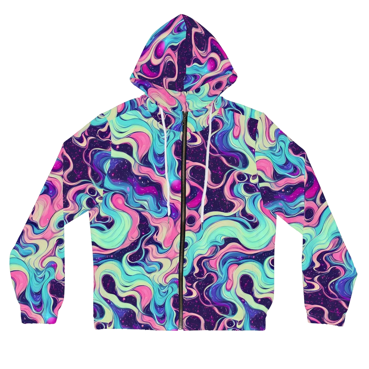 Nova Flow on Women's Full-Zip Hoodie — Front