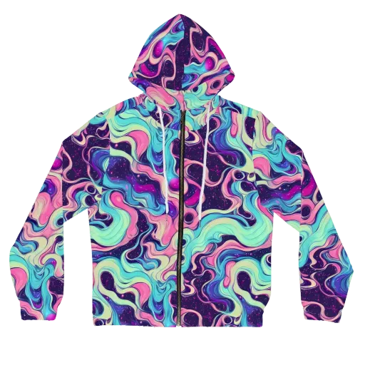 Nova Flow on a Women's Full-Zip Hoodie