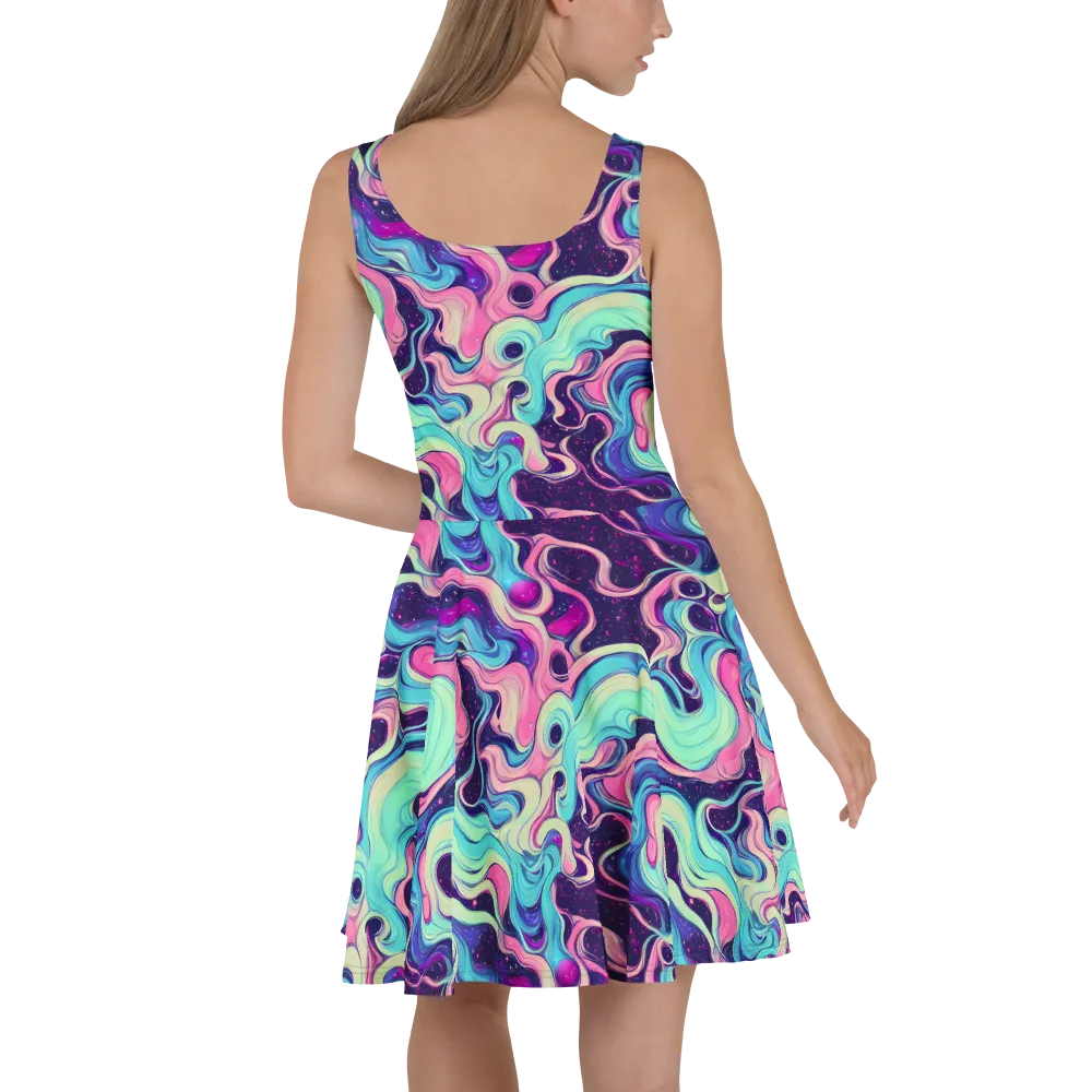 Nova Flow on Skater Dress — Back