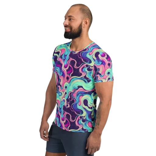 Nova Flow on a Men's Athletic T-Shirt