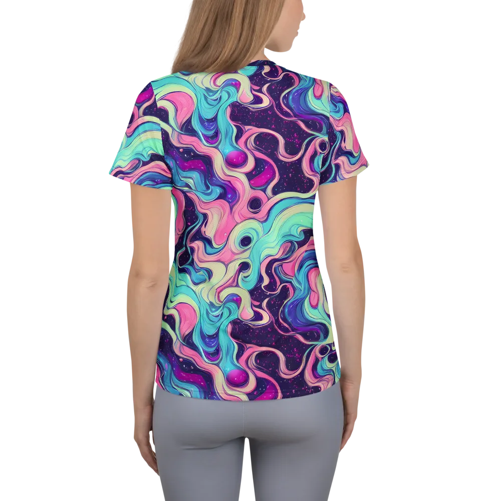 Nova Flow on Women's Athletic T-Shirt — Back