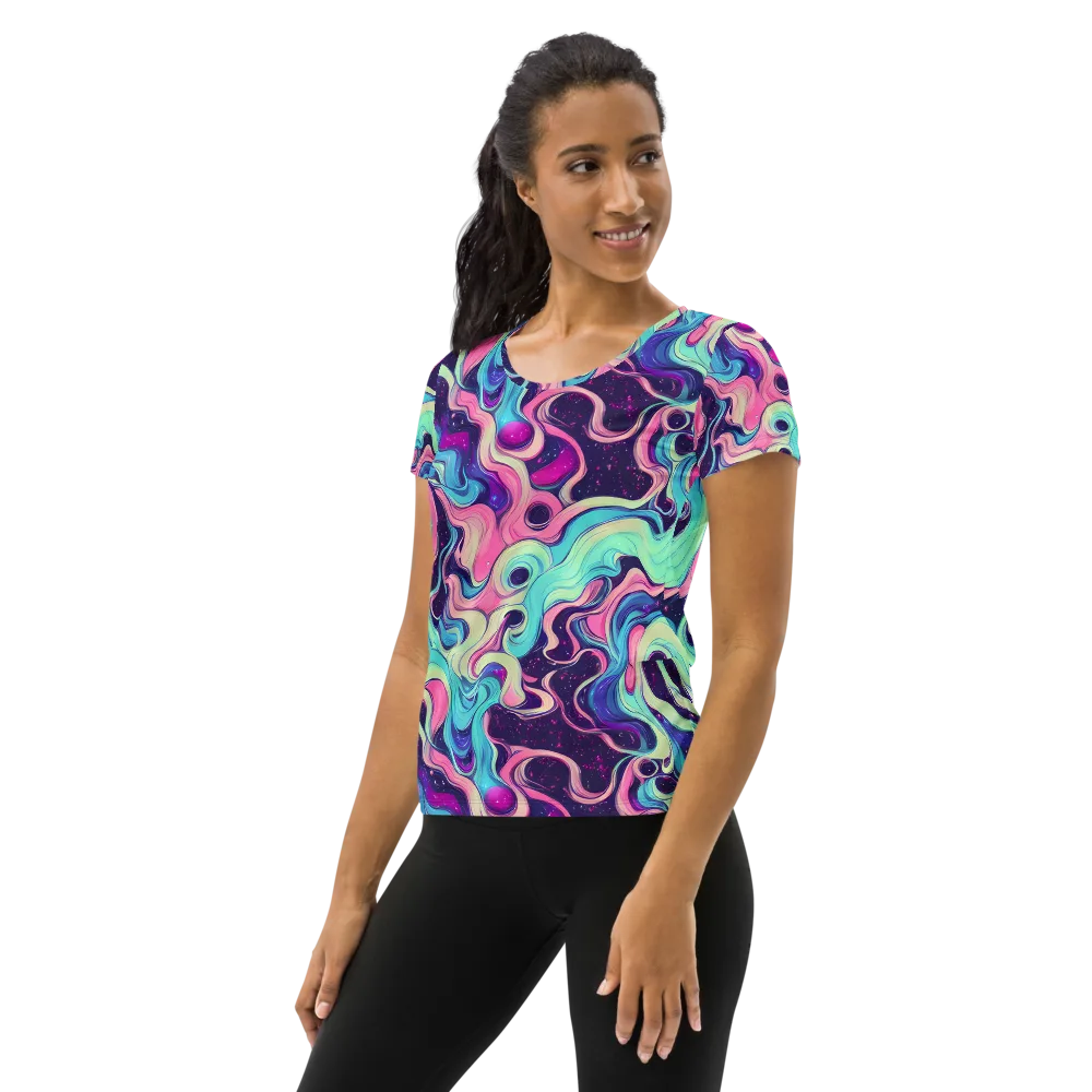 Nova Flow on Women's Athletic T-Shirt — Left